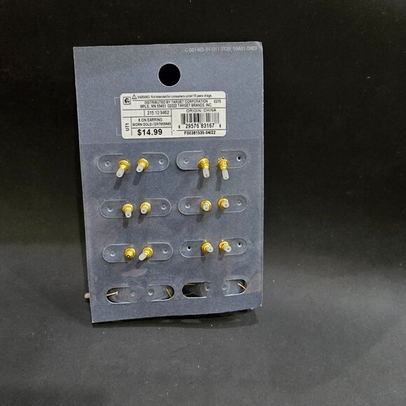 Universal Threads necklace 2 pc set & 8 pc earring NWT on card gold color lot - Picture 8 of 9